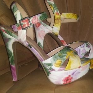 MyDeliciousShoes  floral open toe sandal pump